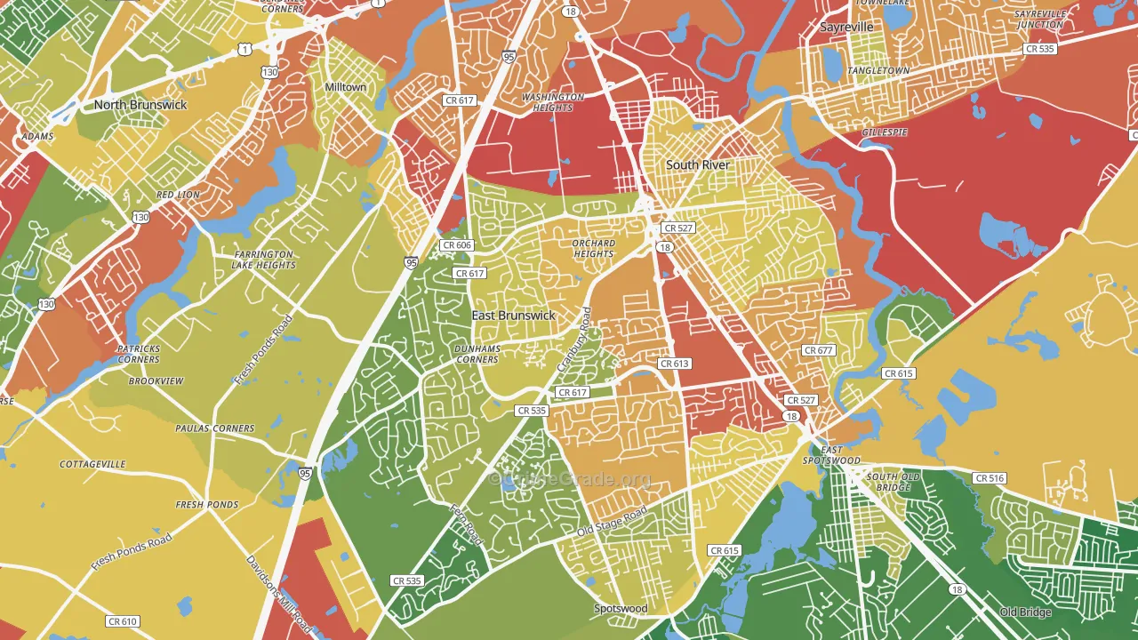 08816, NJ Map of Drug-Related Crime Rates
