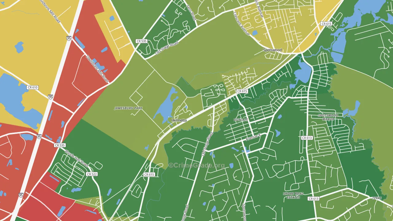 08828, NJ Map of Drug-Related Crime Rates