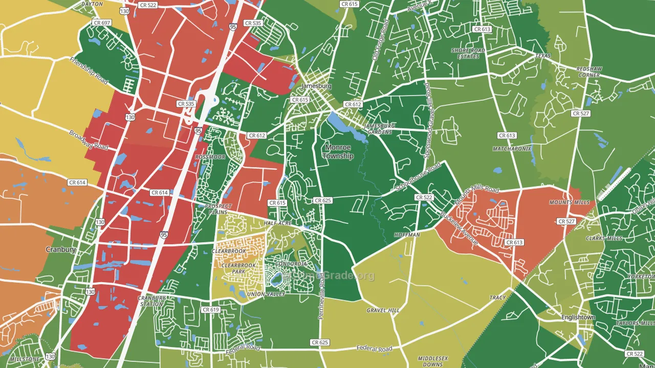 08831, NJ Map of Drug-Related Crime Rates