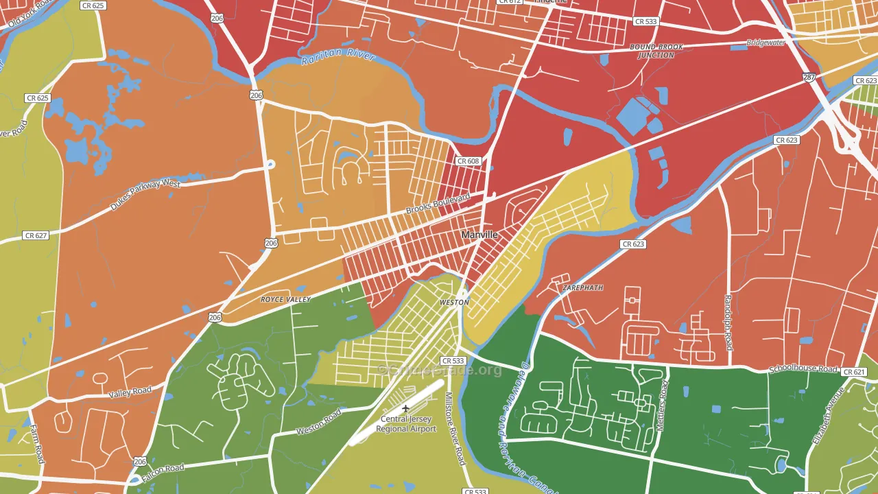 08835, NJ Map of Drug-Related Crime Rates