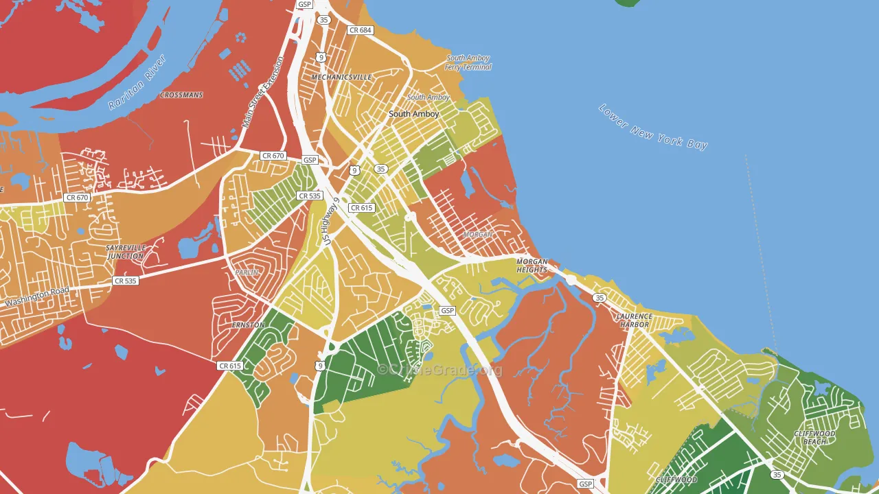 08879, NJ Map of Drug-Related Crime Rates
