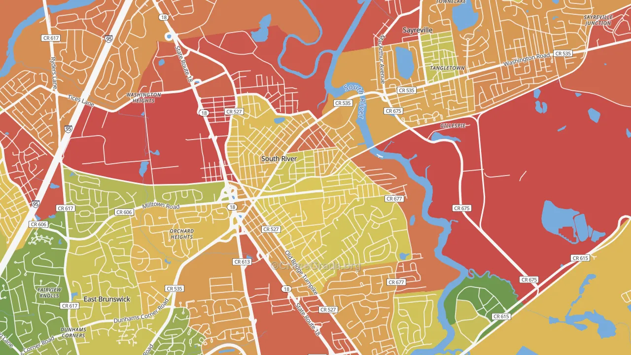 08882, NJ Map of Drug-Related Crime Rates