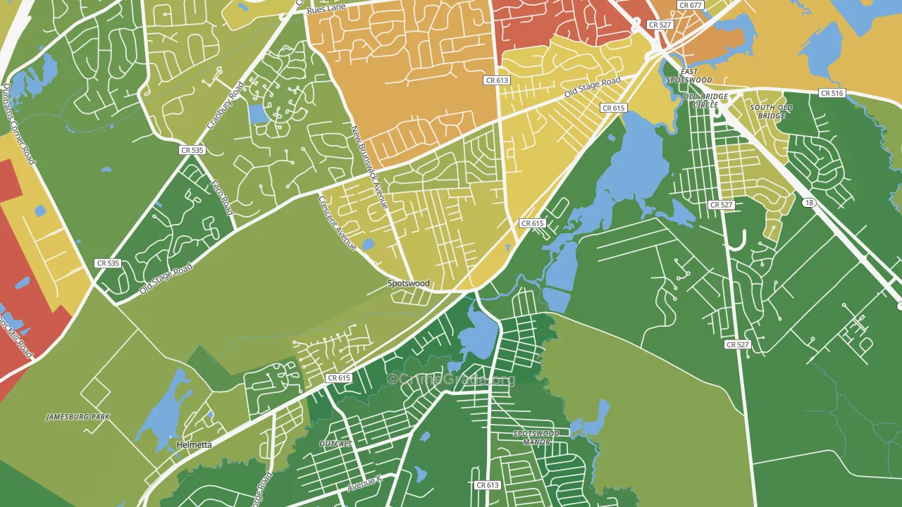 08884, NJ Map of Drug-Related Crime Rates