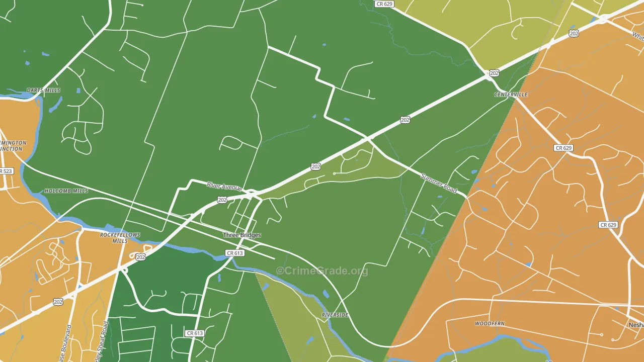 08887, NJ Map of Drug-Related Crime Rates