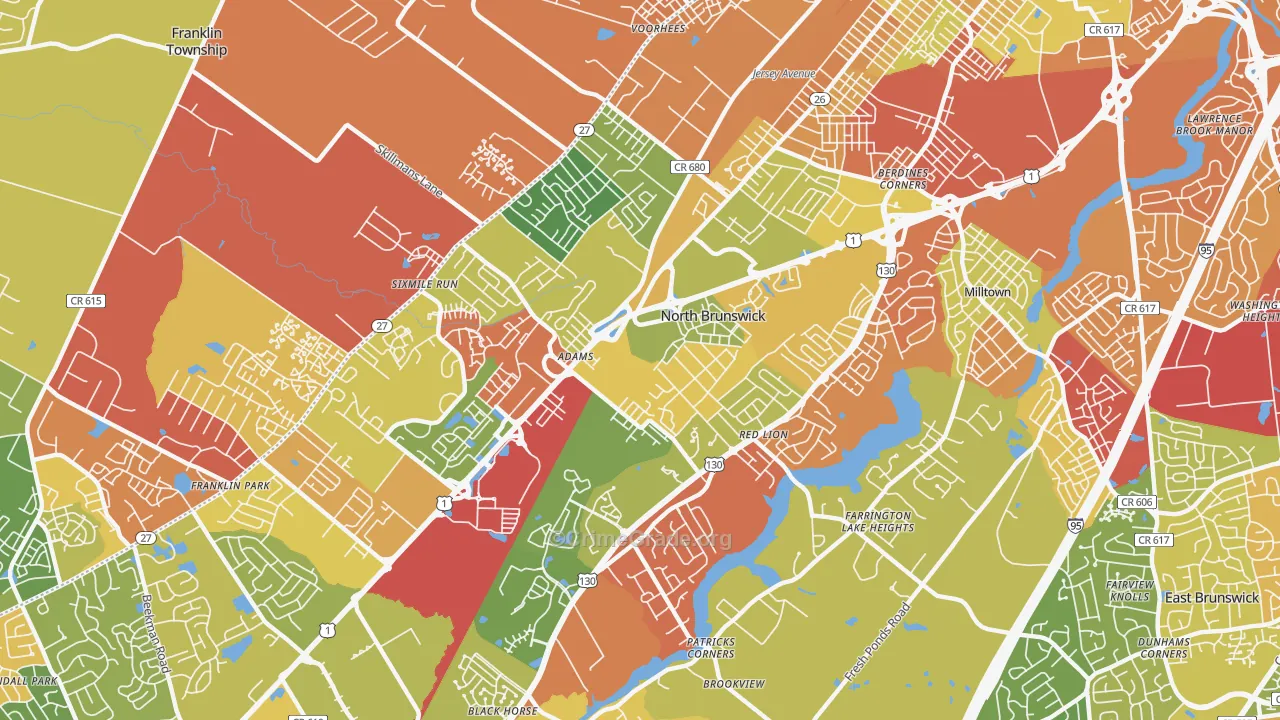 08902, NJ Map of Drug-Related Crime Rates