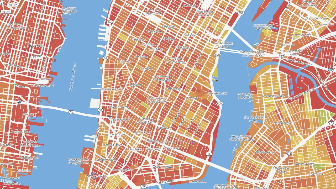 10003, NY Map of Drug-Related Crime Rates