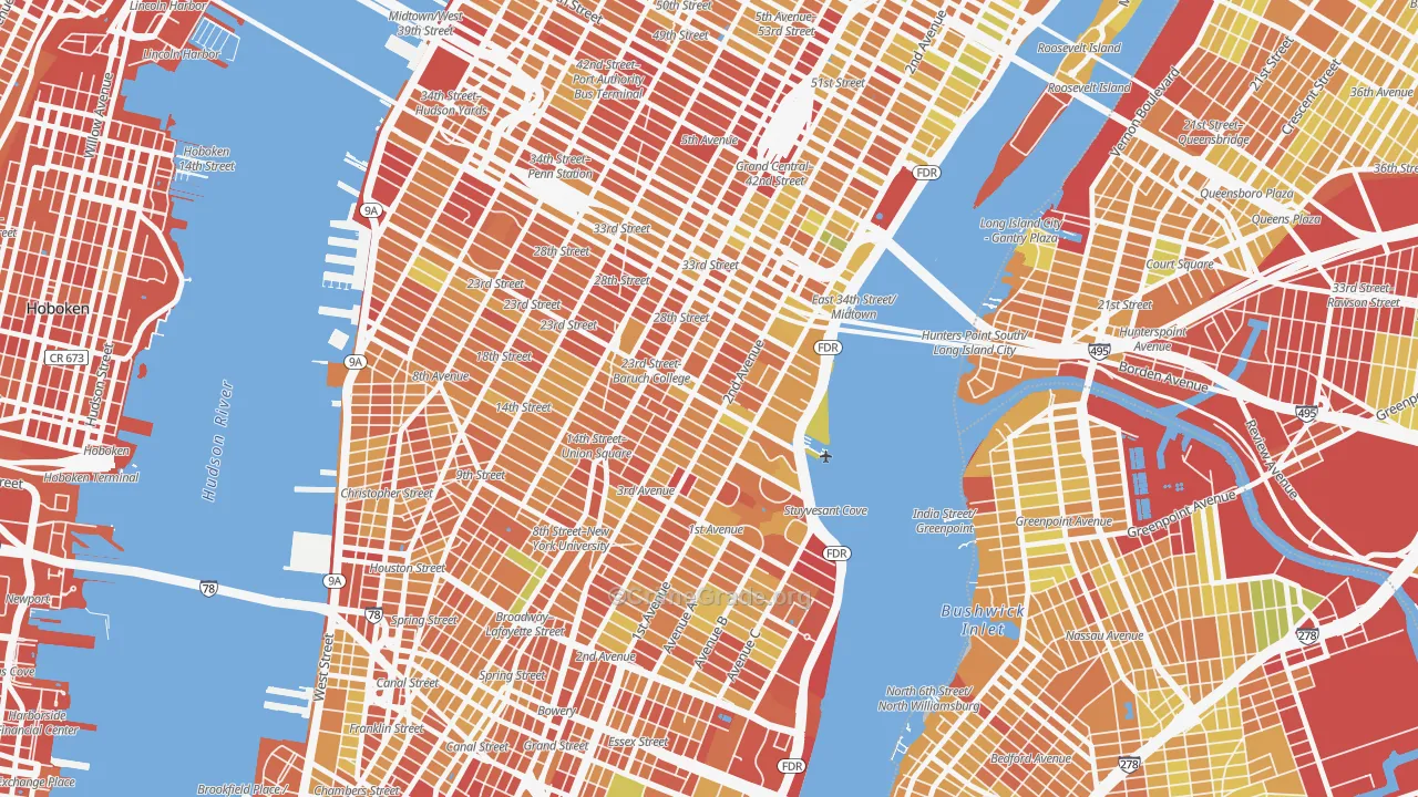 10010, NY Map of Drug-Related Crime Rates
