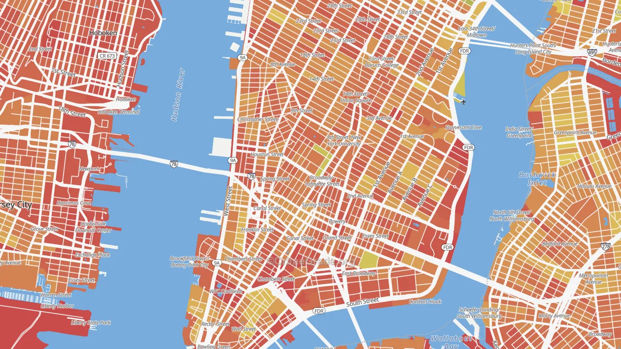 10012, NY Map of Drug-Related Crime Rates