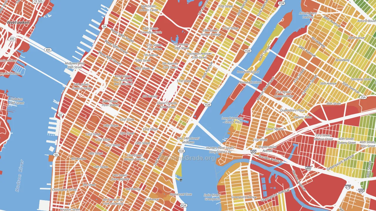 10017, NY Map of Drug-Related Crime Rates