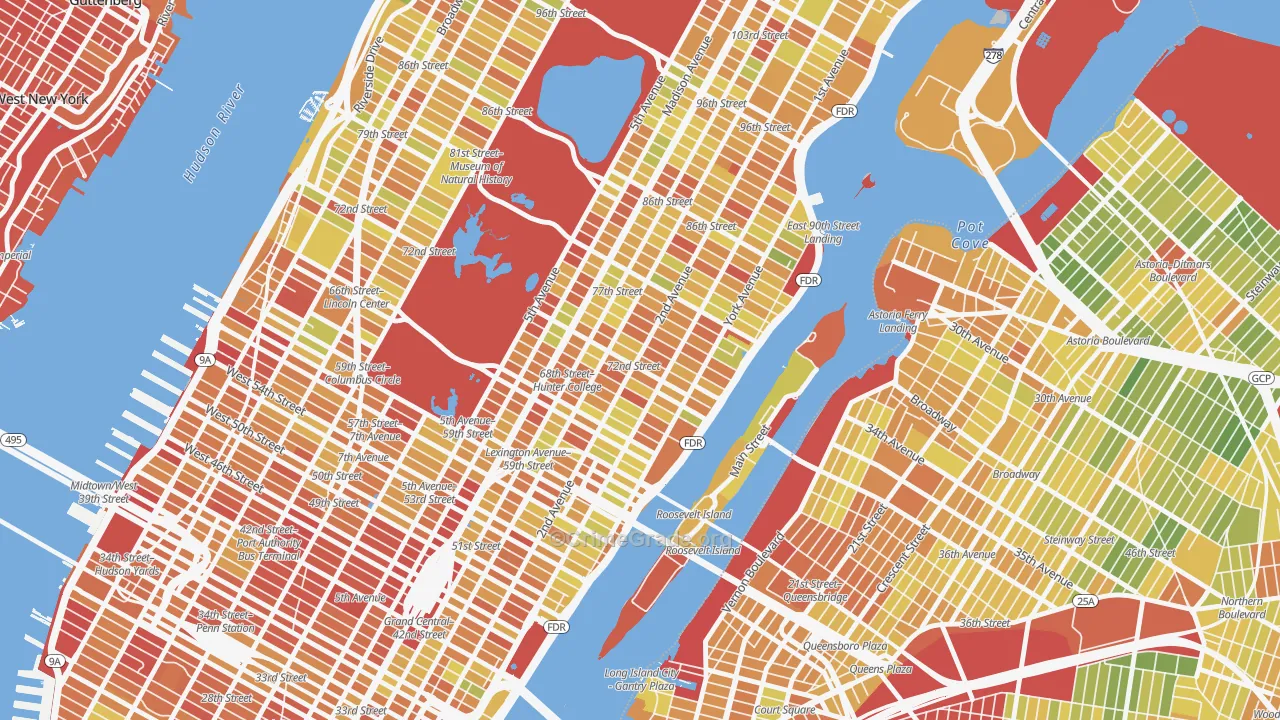10021, NY Map of Drug-Related Crime Rates