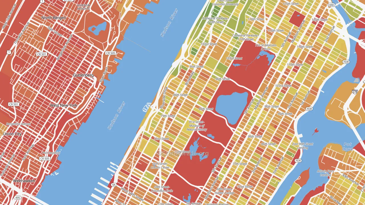 10024, NY Map of Drug-Related Crime Rates