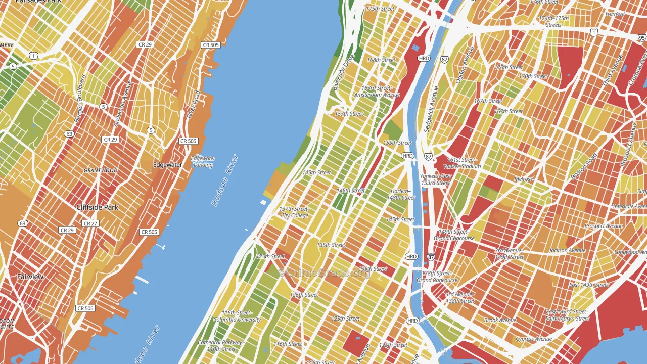 10031, NY Map of Drug-Related Crime Rates
