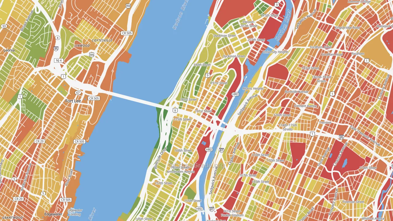 10033, NY Map of Drug-Related Crime Rates