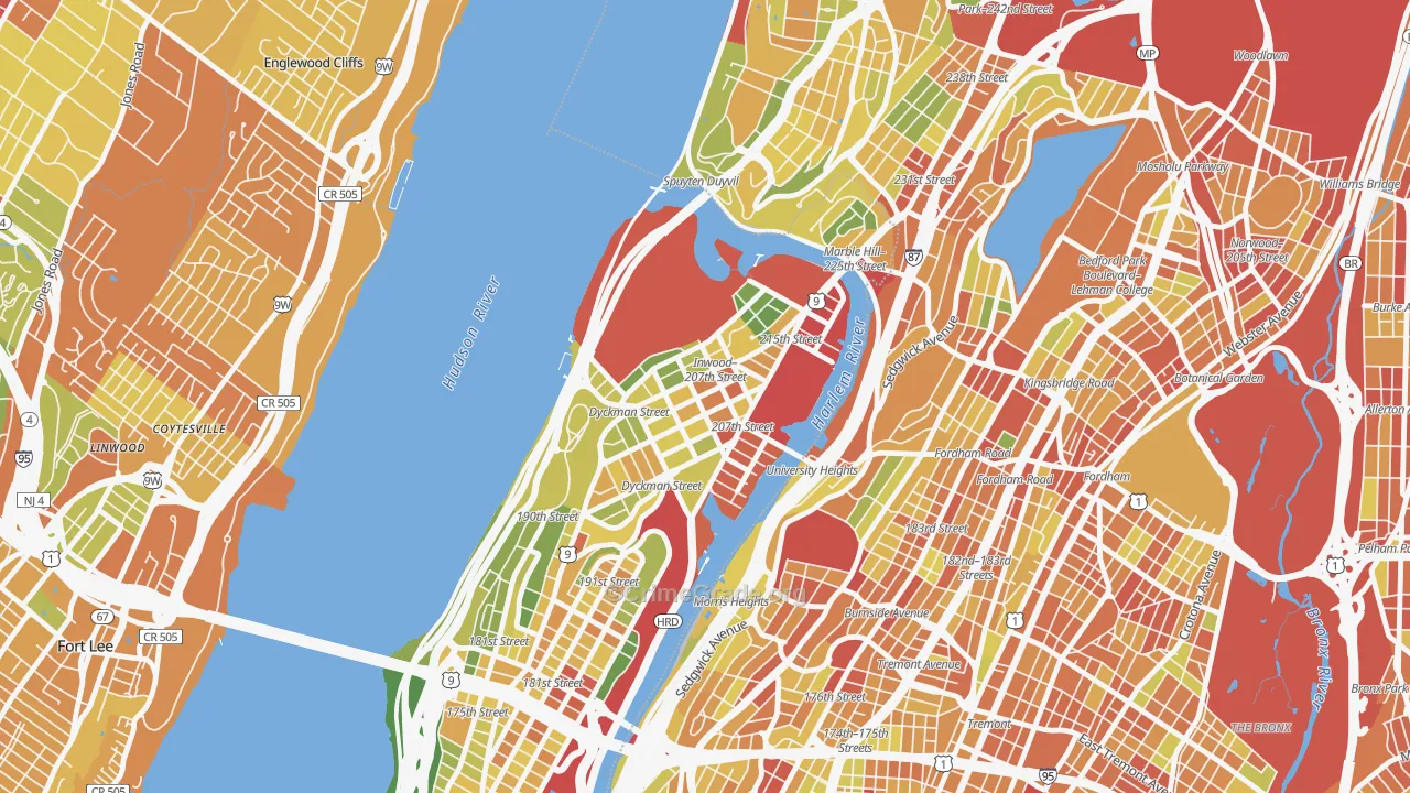 10034, NY Map of Drug-Related Crime Rates