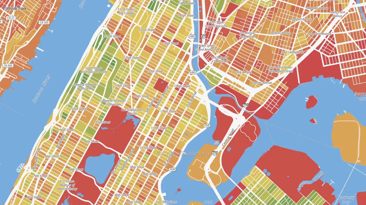 10035, NY Map of Drug-Related Crime Rates