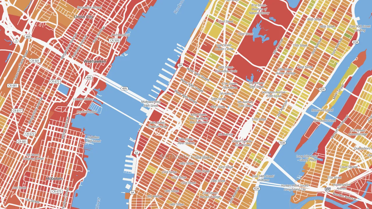 10036, NY Map of Drug-Related Crime Rates