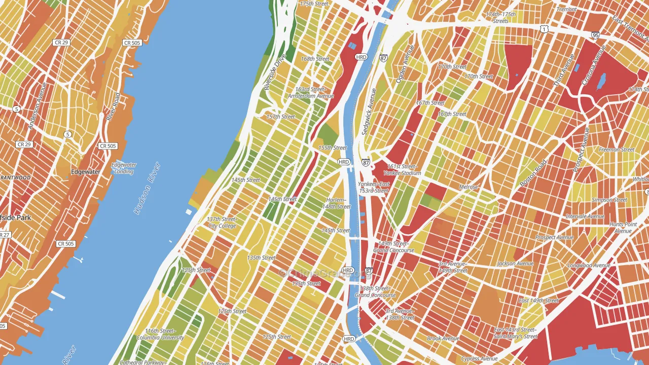 10039, NY Map of Drug-Related Crime Rates