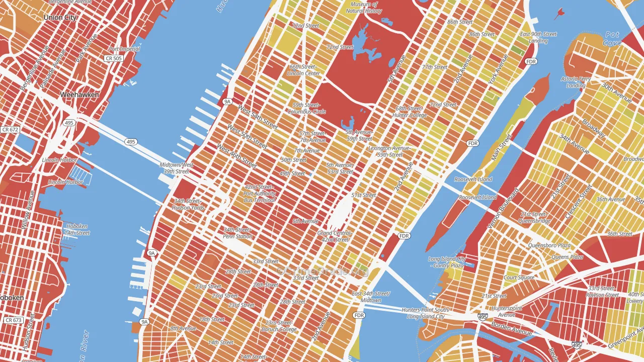 10112, NY Map of Drug-Related Crime Rates
