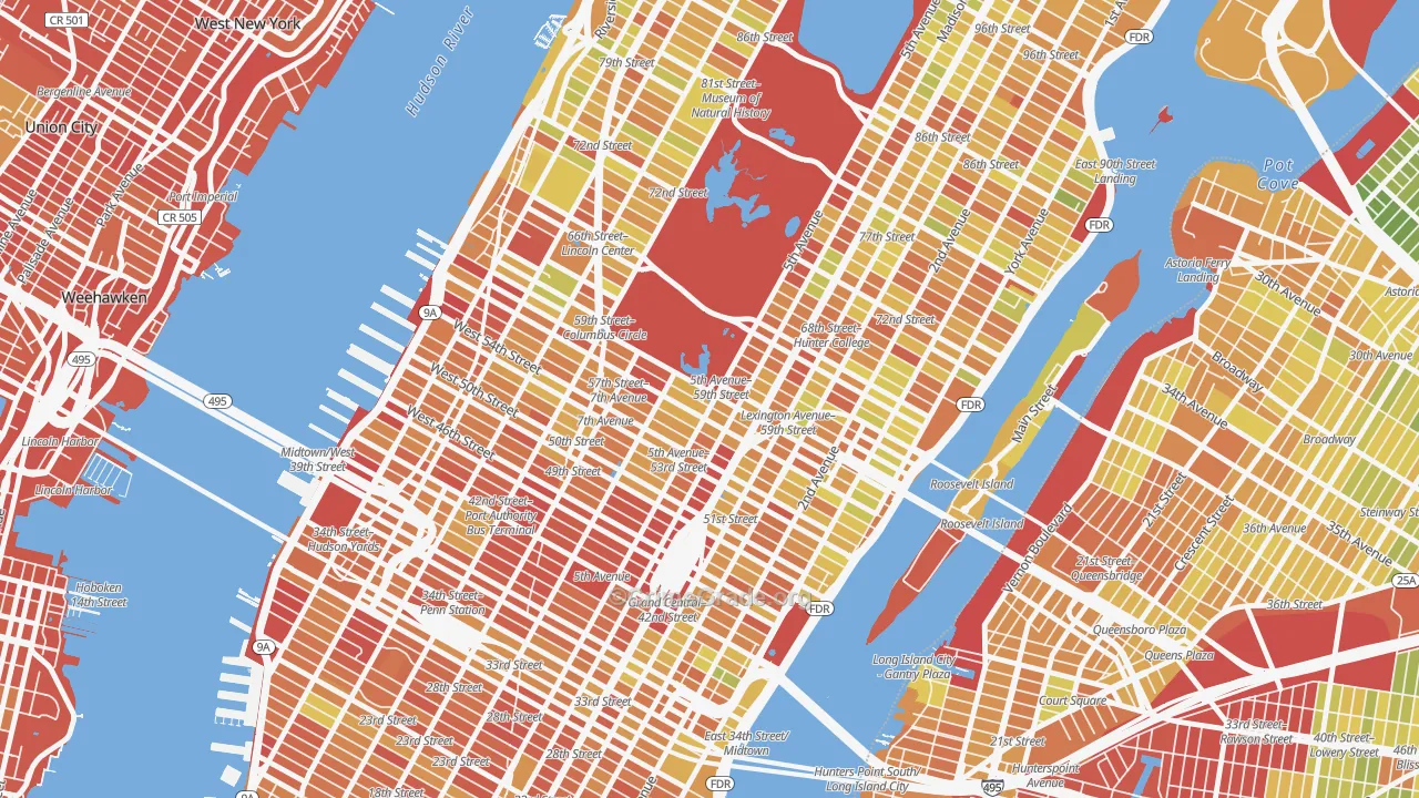 10153, NY Map of Drug-Related Crime Rates