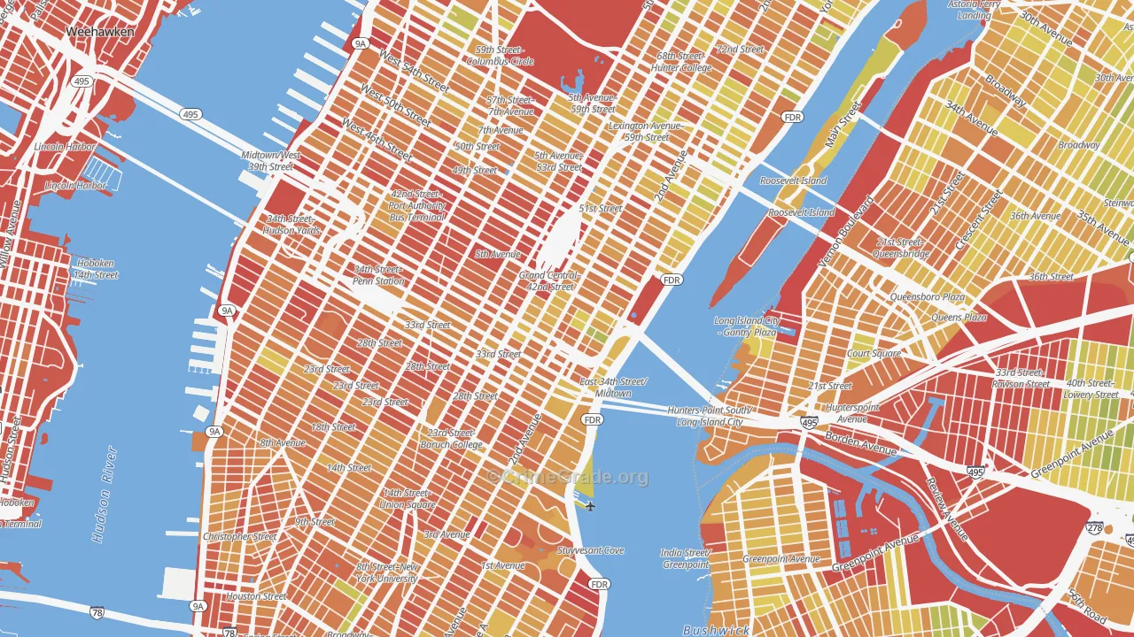10158, NY Map of Drug-Related Crime Rates