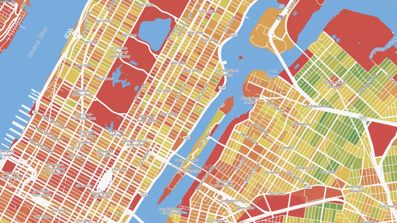 10162, NY Map of Drug-Related Crime Rates