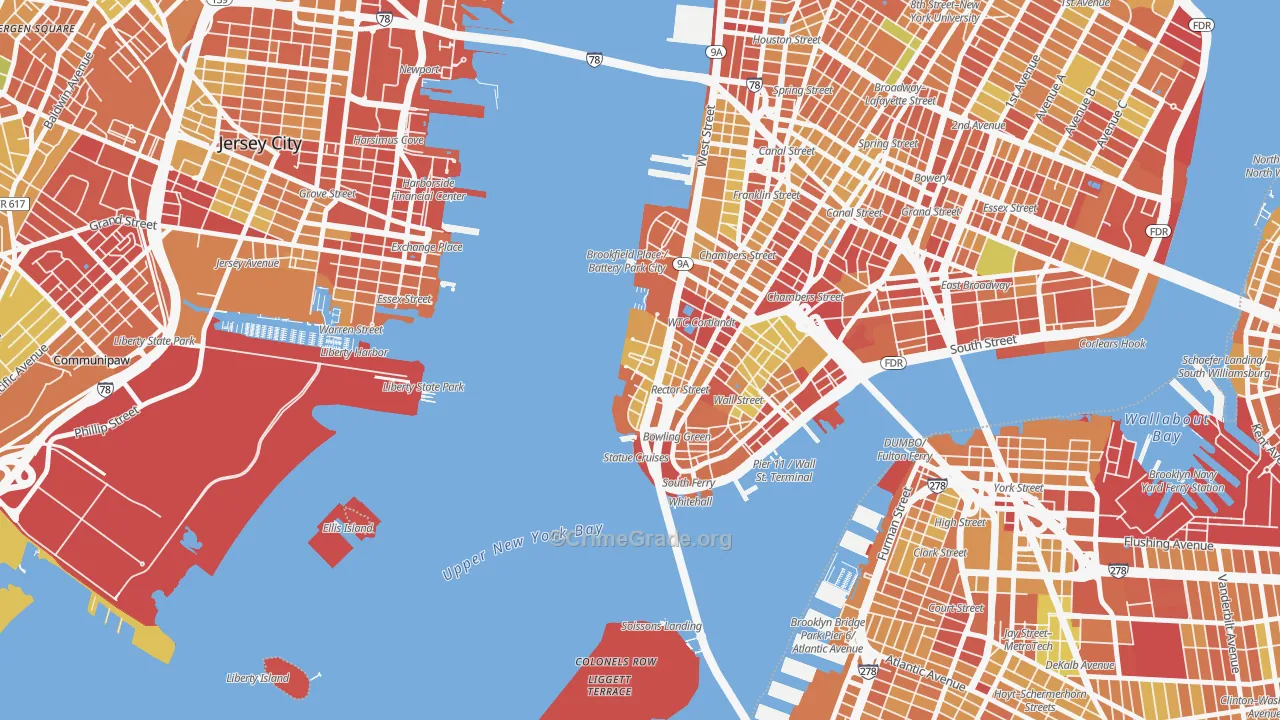 10280, NY Map of Drug-Related Crime Rates