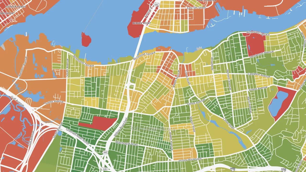 10302, NY Map of Drug-Related Crime Rates