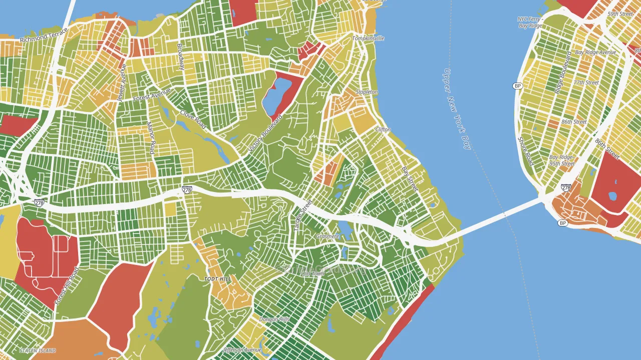 10304, NY Map of Drug-Related Crime Rates