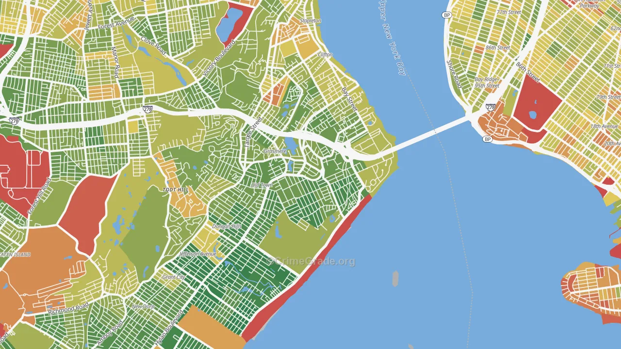 10305, NY Map of Drug-Related Crime Rates