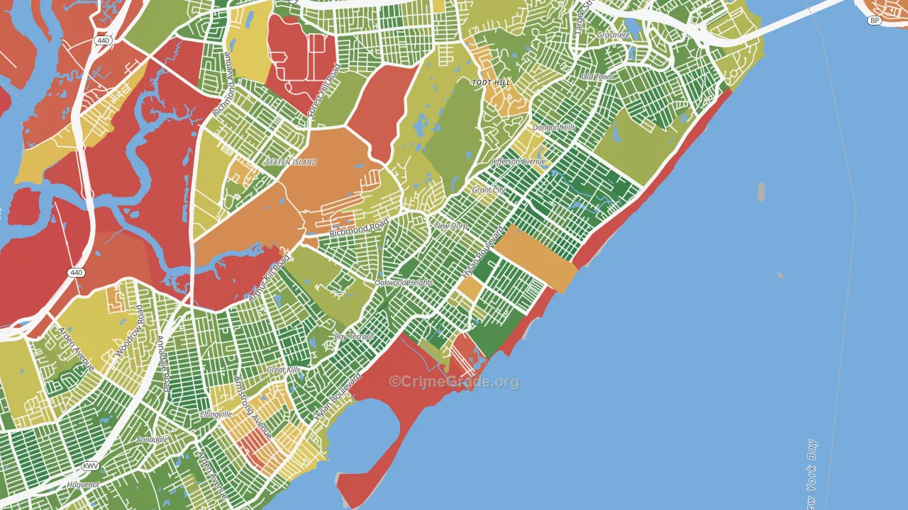 10306, NY Map of Drug-Related Crime Rates