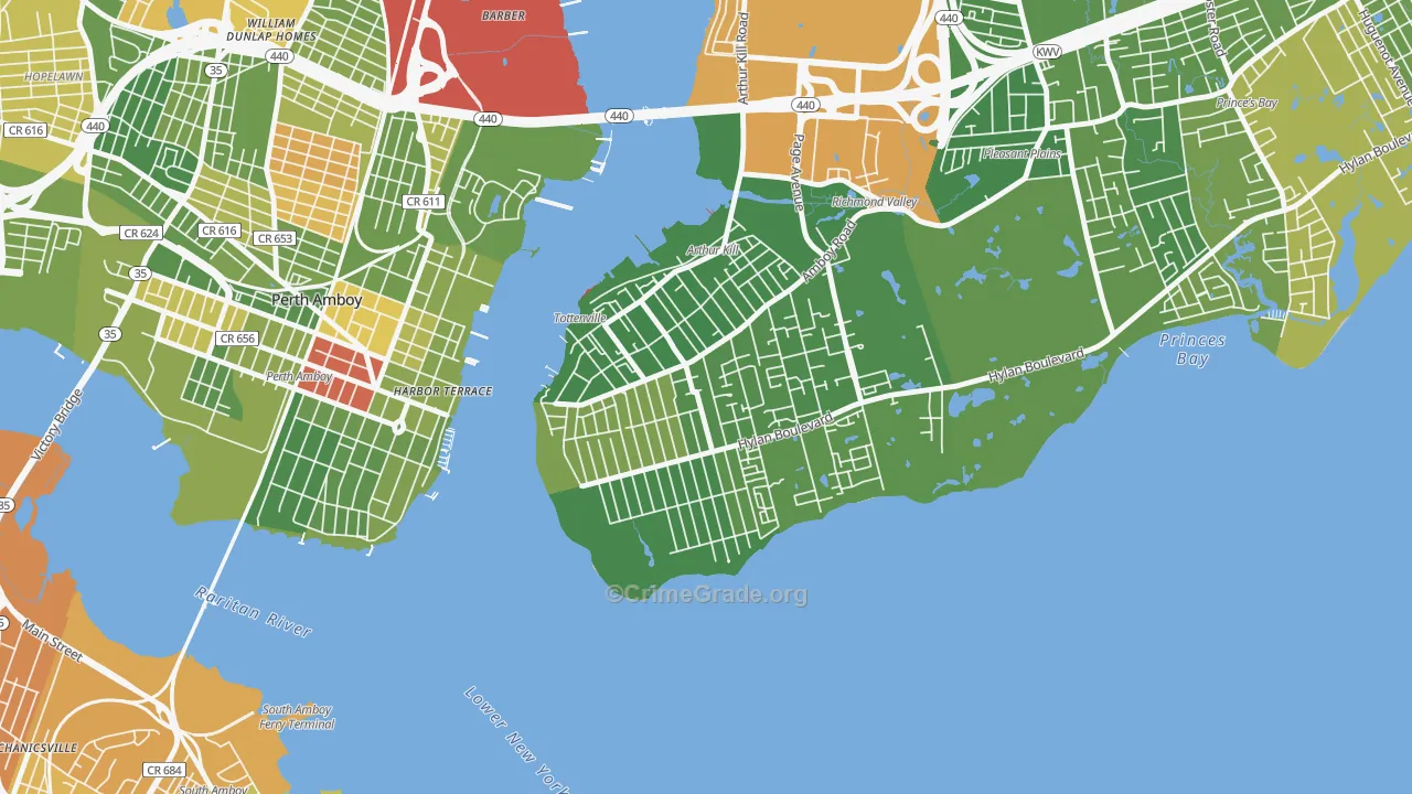 10307, NY Map of Drug-Related Crime Rates