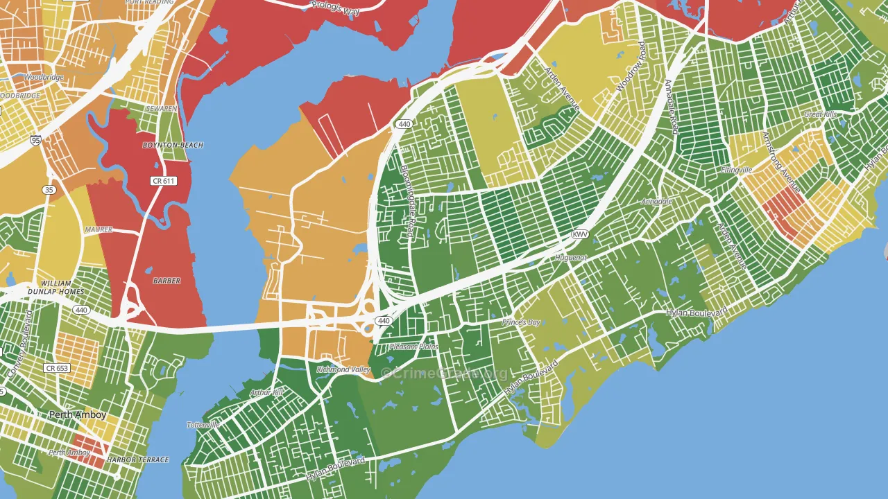 10309, NY Map of Drug-Related Crime Rates