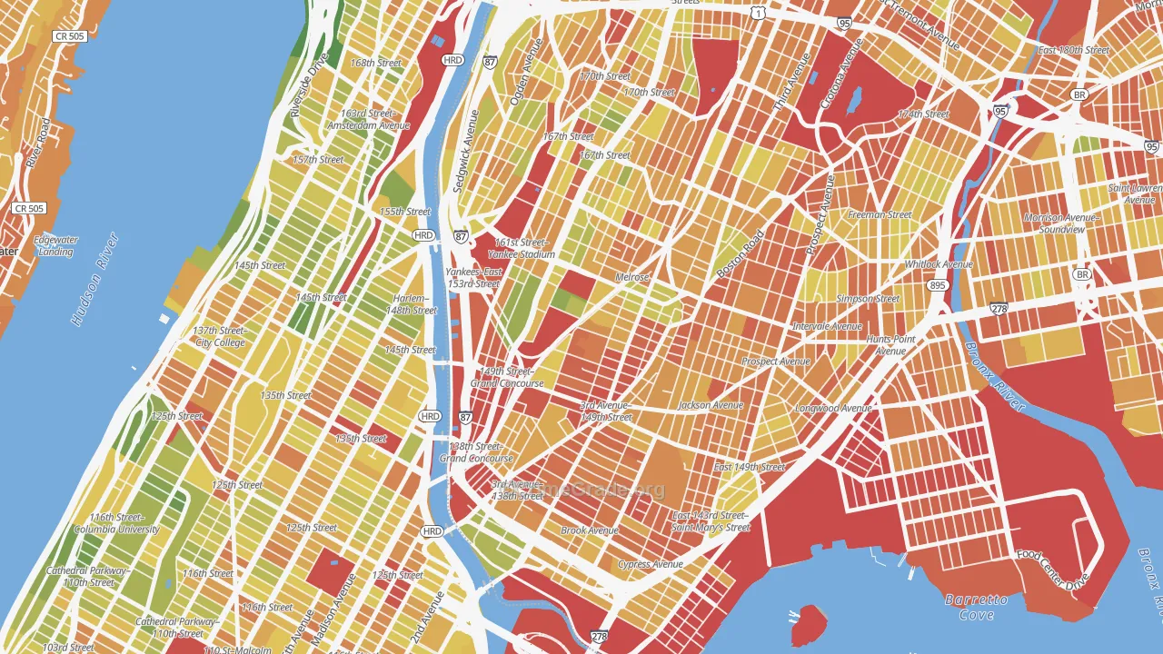 10451, NY Map of Drug-Related Crime Rates