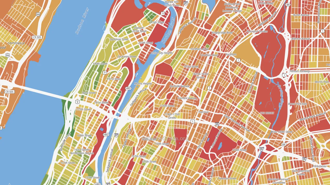 10453, NY Map of Drug-Related Crime Rates