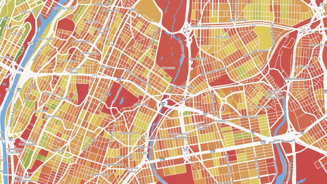 10460, NY Map of Drug-Related Crime Rates