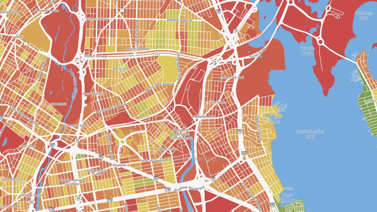 10461, NY Map of Drug-Related Crime Rates
