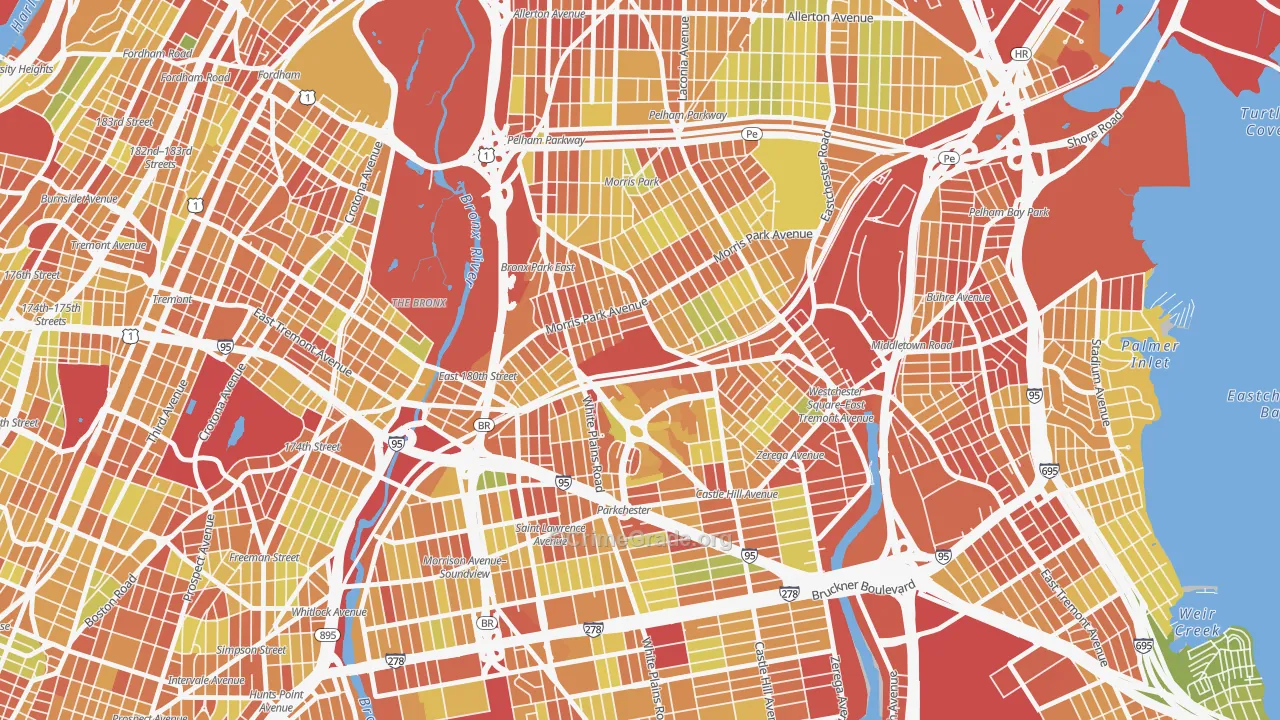 10462, NY Map of Drug-Related Crime Rates