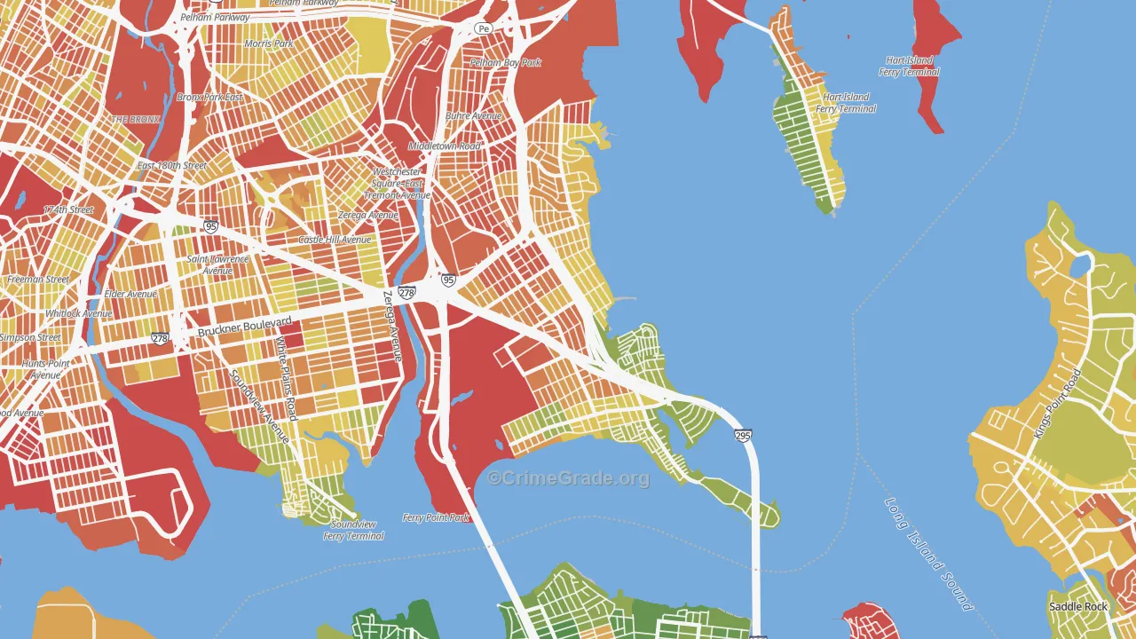 10465, NY Map of Drug-Related Crime Rates