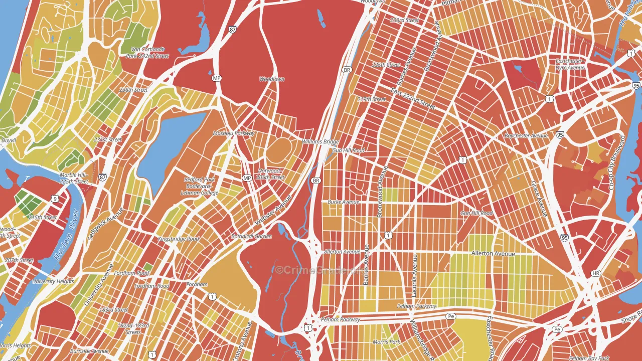 10467, NY Map of Drug-Related Crime Rates