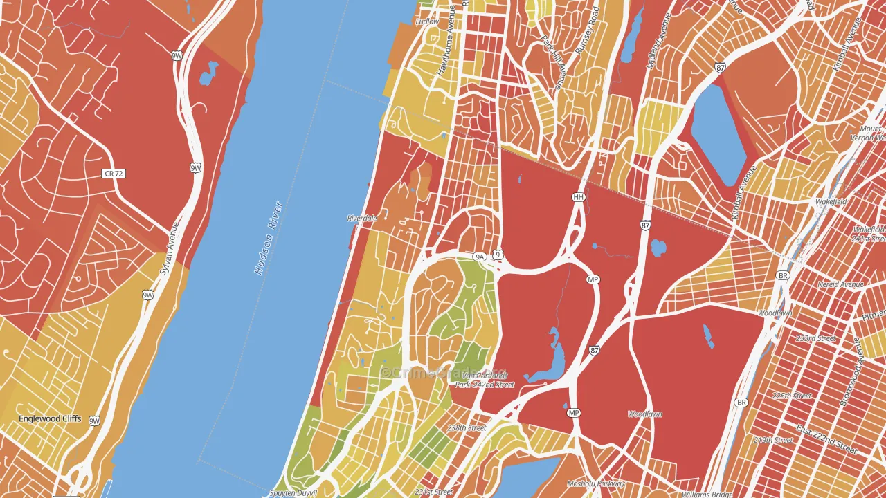 10471, NY Map of Drug-Related Crime Rates