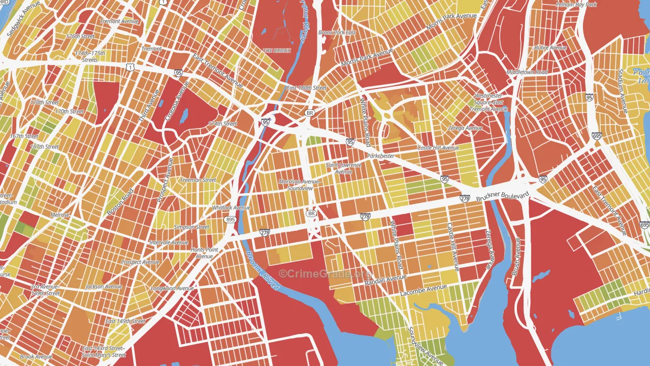 10472, NY Map of Drug-Related Crime Rates