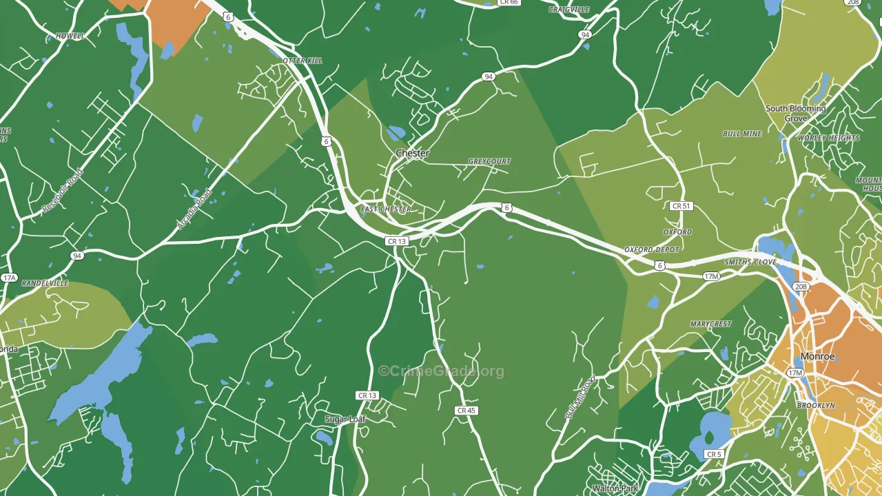 10918, NY Map of Drug-Related Crime Rates