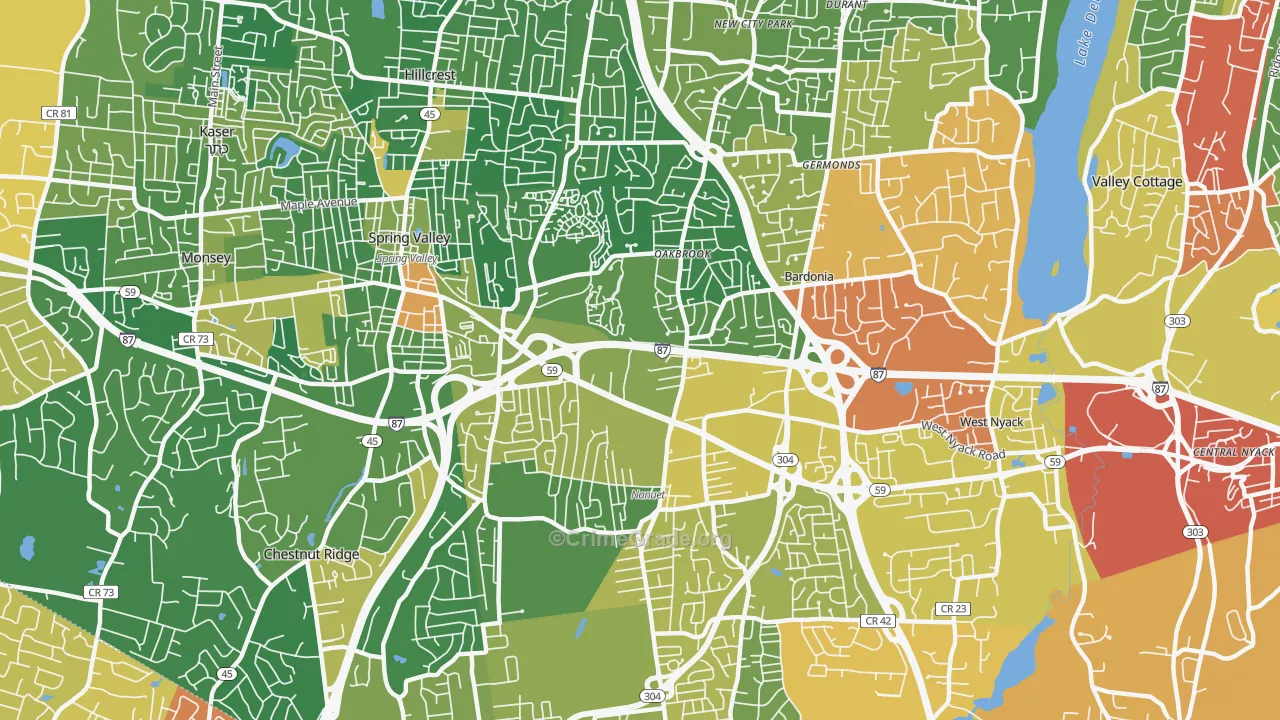 10954, NY Map of Drug-Related Crime Rates
