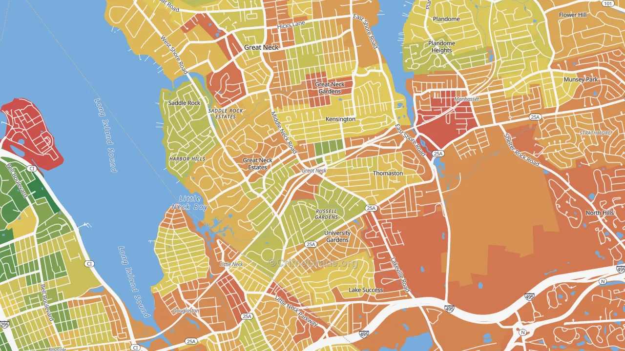 11021, NY Map of Drug-Related Crime Rates