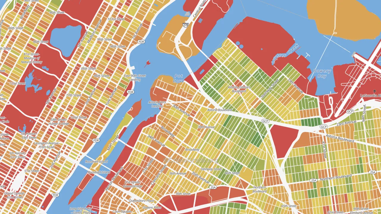 11102, NY Map of Drug-Related Crime Rates