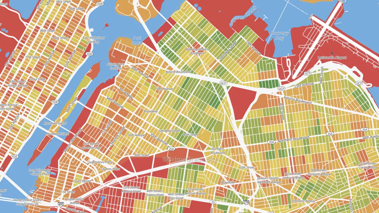 11103, NY Map of Drug-Related Crime Rates