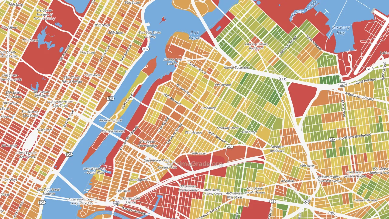 11106, NY Map of Drug-Related Crime Rates