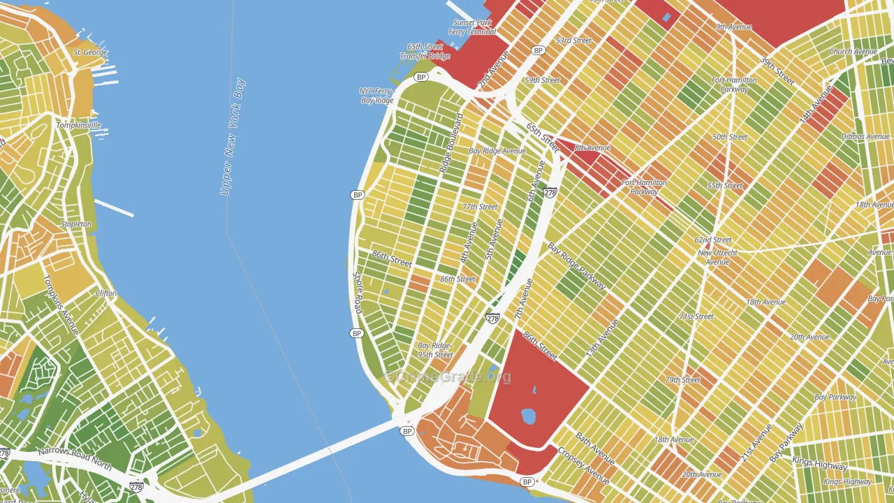 11209, NY Map of Drug-Related Crime Rates