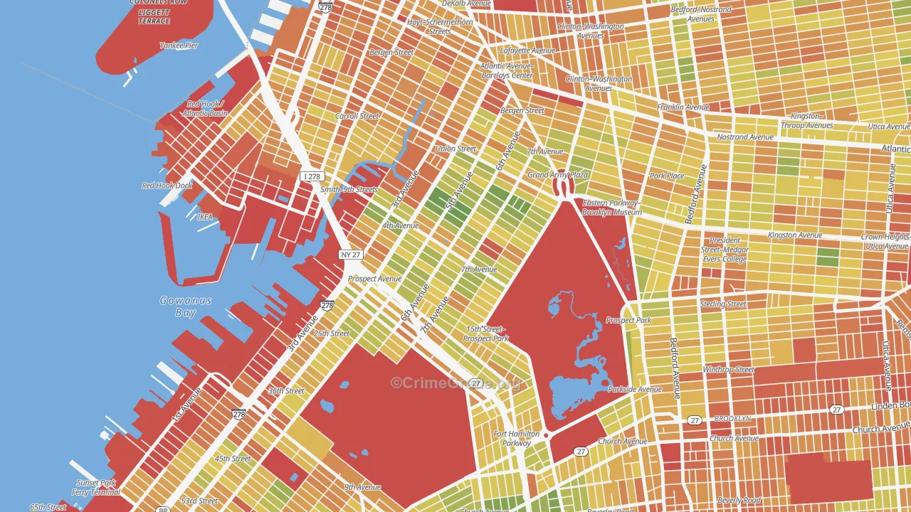 11215, NY Map of Drug-Related Crime Rates