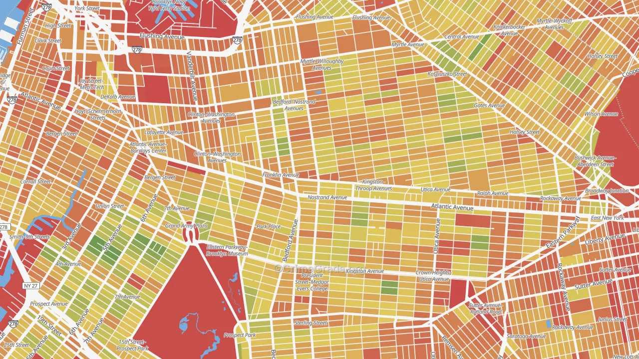 11216, NY Map of Drug-Related Crime Rates